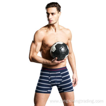 Extended cotton football sport striped men's boxer shorts